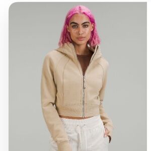 Lululemon full zip cropped hoodie Trench size 12